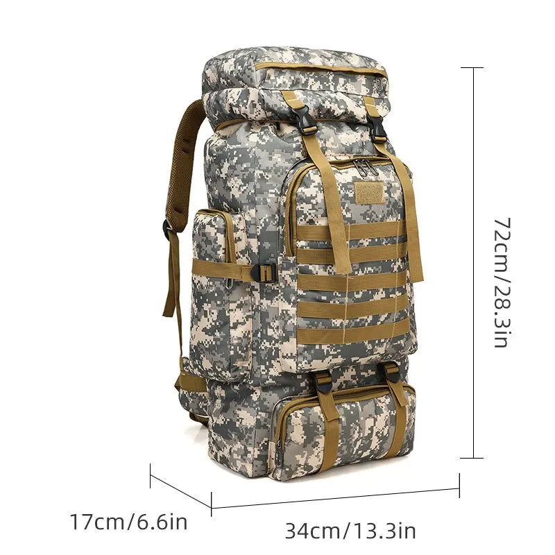 Waterproof Camouflage Backpack - 60L