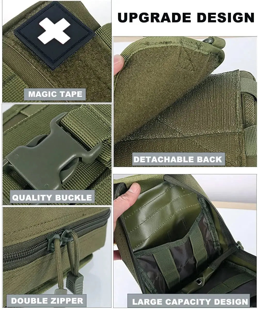 IFAK Outdoor Tactical First Aid Kit with Molle System and Equipment Medical Supplies