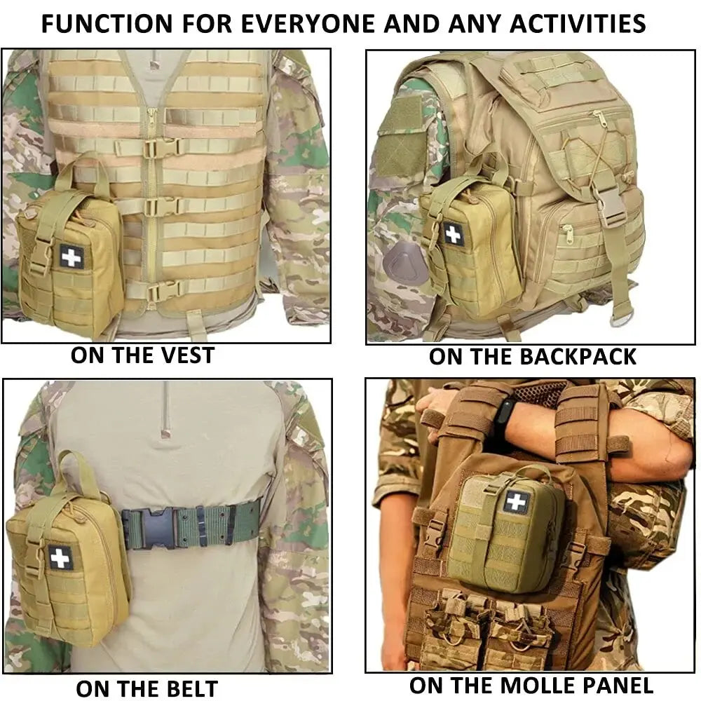 IFAK Outdoor Tactical First Aid Kit with Molle System and Equipment Medical Supplies