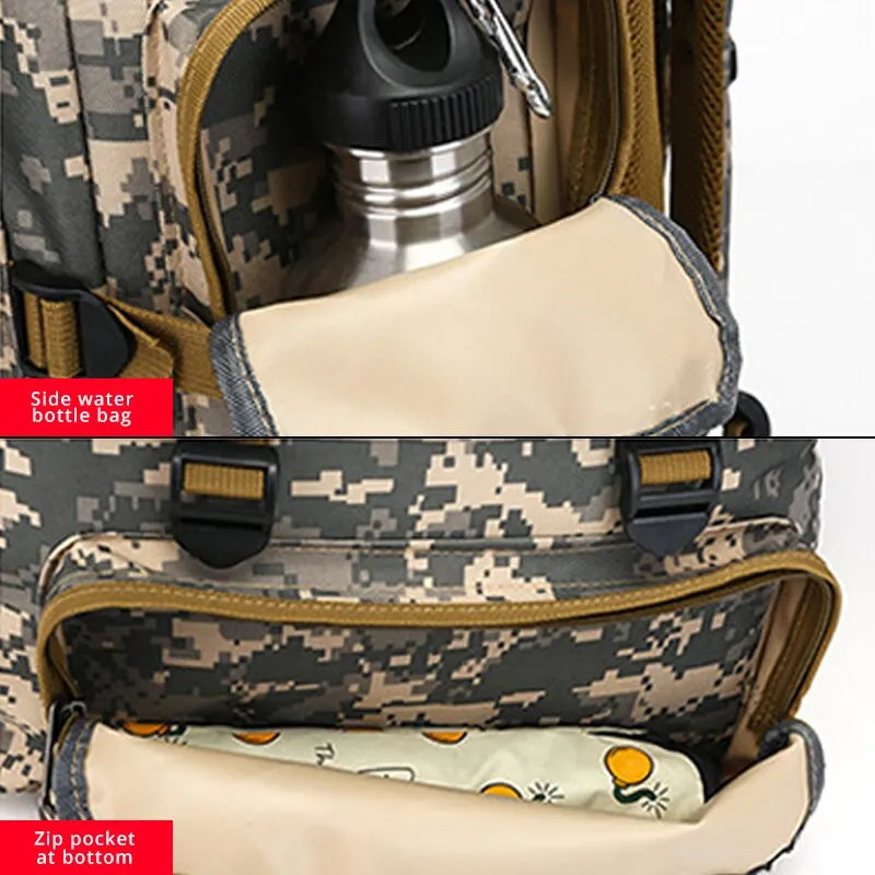 Waterproof Camouflage Backpack - 60L